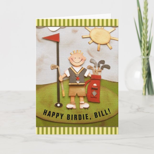 personalisierter GolfGeburtstag Karte (Vorderseite)