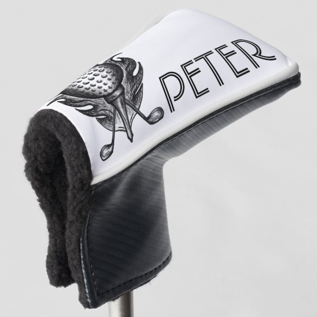 Personalisierter Golfplatz Ball T-Shirt Club Indiv Golf Headcover (3/4 Vorderseite)