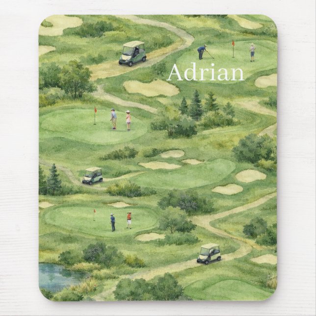 Personalisierter Golfplatz Mousepad (Vorne)