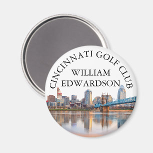 Personalisierter Golfschlägername Cincinnati Skyli Magnet