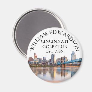 Personalisierter Golfschlägername Cincinnati Skyli Magnet