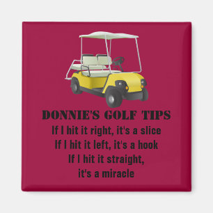 Personalisierter Golftipp Golfer Rotes Magnet