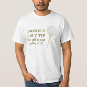Personalisierter Golftipp Golfer T - Shirt