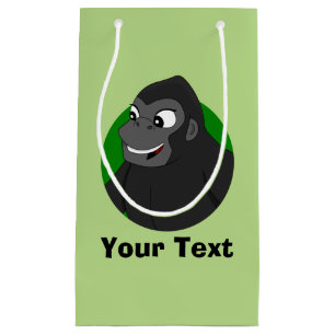 Personalisierter Gorilla Cartoon Kleine Geschenkta Geschenktüte