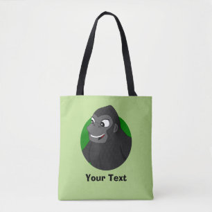 Personalisierter Gorilla Cartoon Tote Tasche