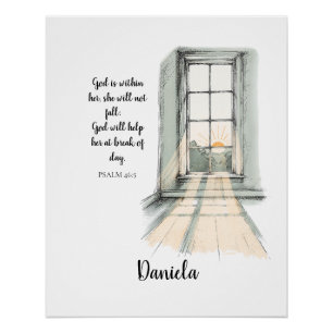 Personalisierter Gott ist in ihr - Psalm 46:5 Poster