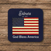 Personalisierter Gott segne Amerika Flaggen Unters