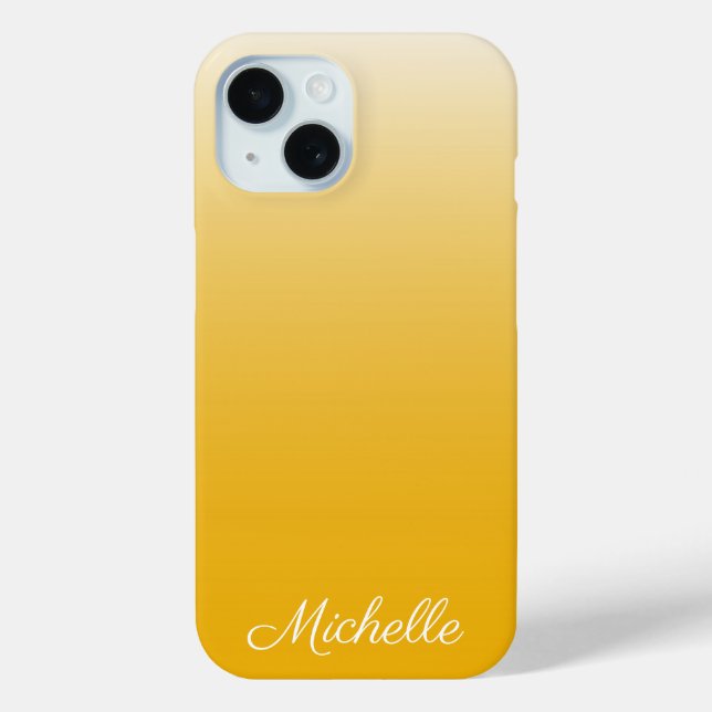 Personalisierter Gradient Ober gelb Case-Mate iPhone Hülle (Rückseite)