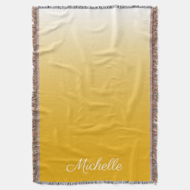 Personalisierter Gradient Ober gelb Decke (Vorderseite Vertikal)