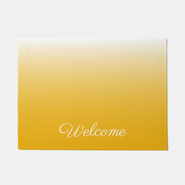 Personalisierter Gradient Ober gelb Fußmatte (Vorderseite)