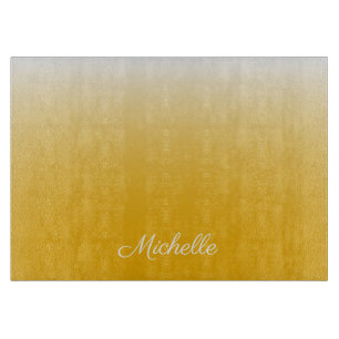 Personalisierter Gradient Ober gelb Schneidebrett