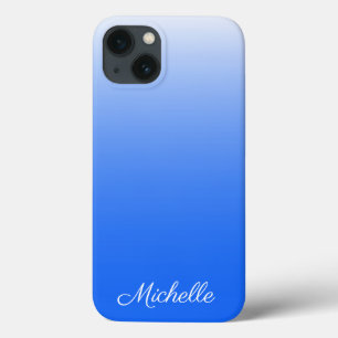 Personalisierter Gradient ombre elektrisch blau Ca Case-Mate iPhone Hülle
