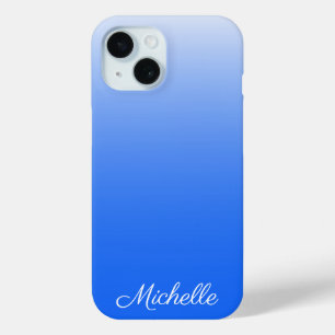 Personalisierter Gradient ombre elektrisch blau Case-Mate iPhone Hülle