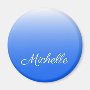 Personalisierter Gradient ombre elektrisch blau Magnet