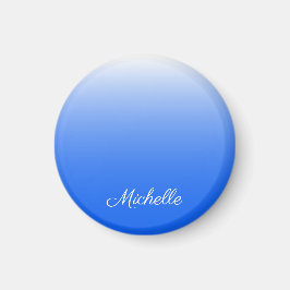 Personalisierter Gradient ombre elektrisch blau Magnet