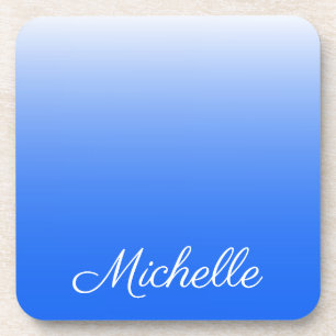 Personalisierter Gradient ombre elektrisch blau Untersetzer