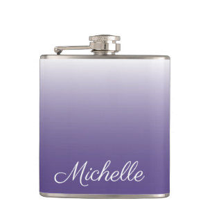 Personalisierter Gradient ombre Ultra Violet Flachmann