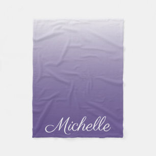 Personalisierter Gradient ombre Ultra Violet Fleecedecke
