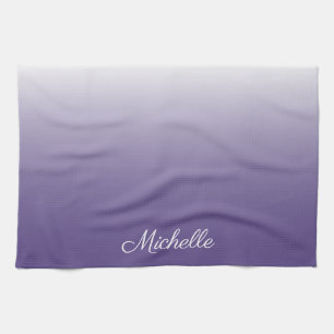 Personalisierter Gradient ombre Ultra Violet Geschirrtuch