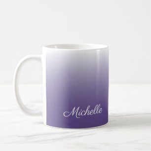 Personalisierter Gradient ombre Ultra Violet Kaffeetasse