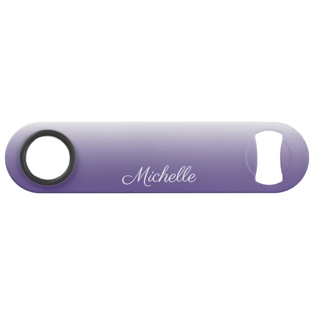 Personalisierter Gradient ombre Ultra Violet Speed Flaschenöffner (Vorderseite (Horizontal))
