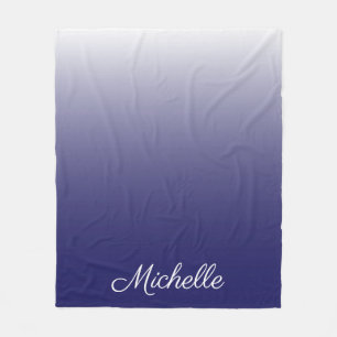 Personalisierter Gradientenblau Fleecedecke