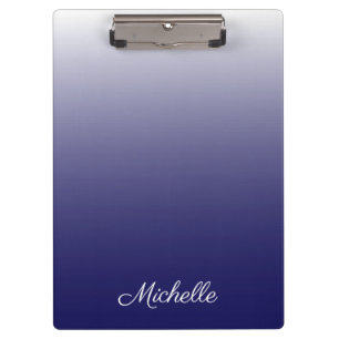 Personalisierter Gradientenblau Klemmbrett