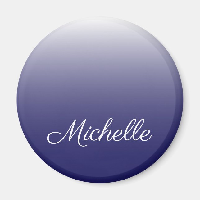 Personalisierter Gradientenblau Magnet (Vorne)