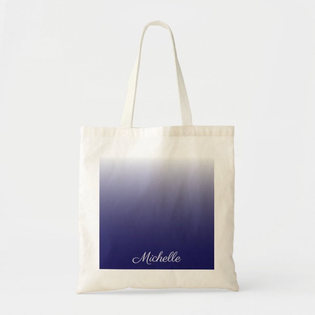Personalisierter Gradientenblau Tragetasche (Vorne)