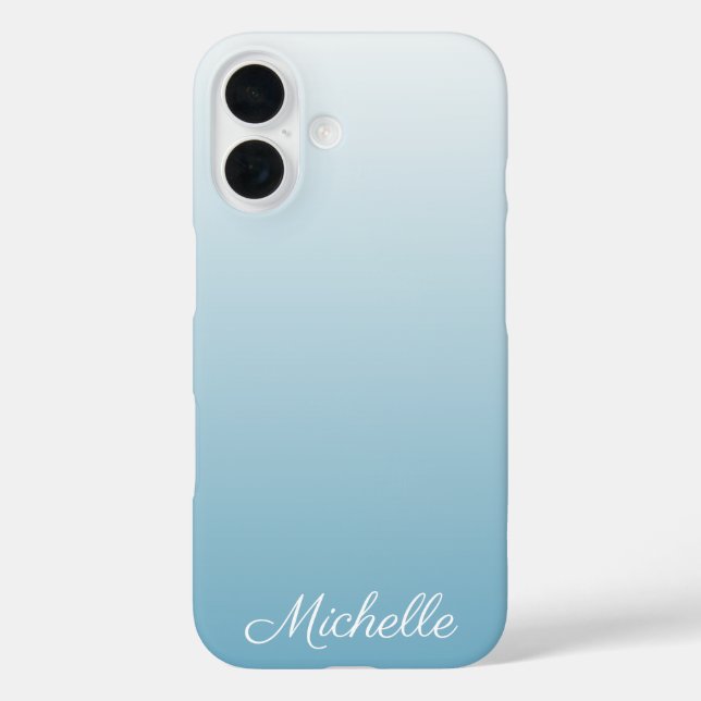 Personalisierter Gradientengel iPhone 16 Hülle (Rückseite)