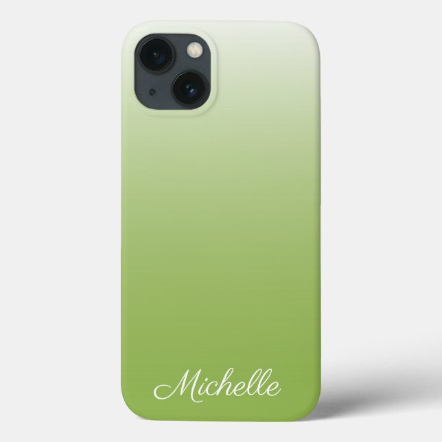 Personalisierter Gradientengrün Case-Ma Case-Mate iPhone Hülle (Rückseite)