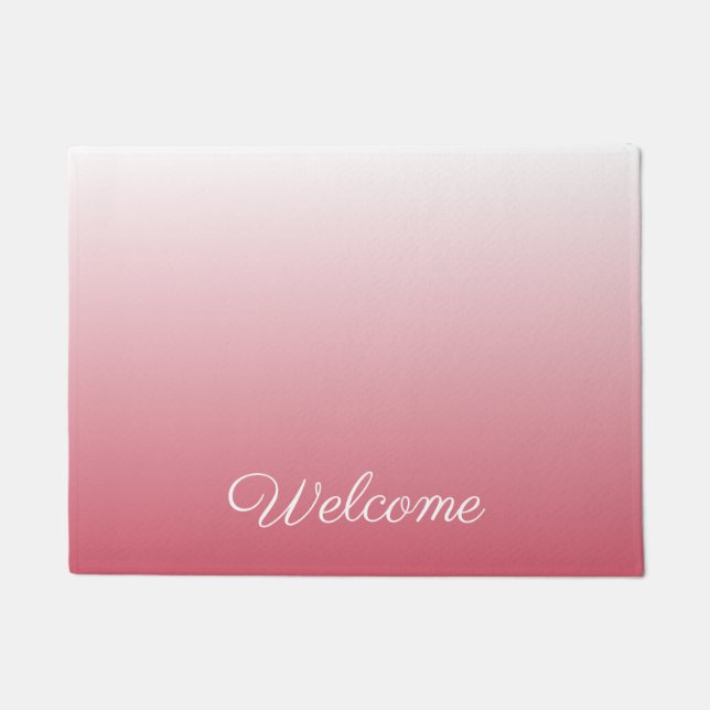 Personalisierter Gradientenrosa Fußmatte (Vorderseite)
