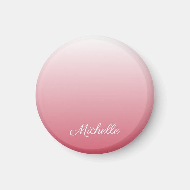 Personalisierter Gradientenrosa Magnet (Vorne)