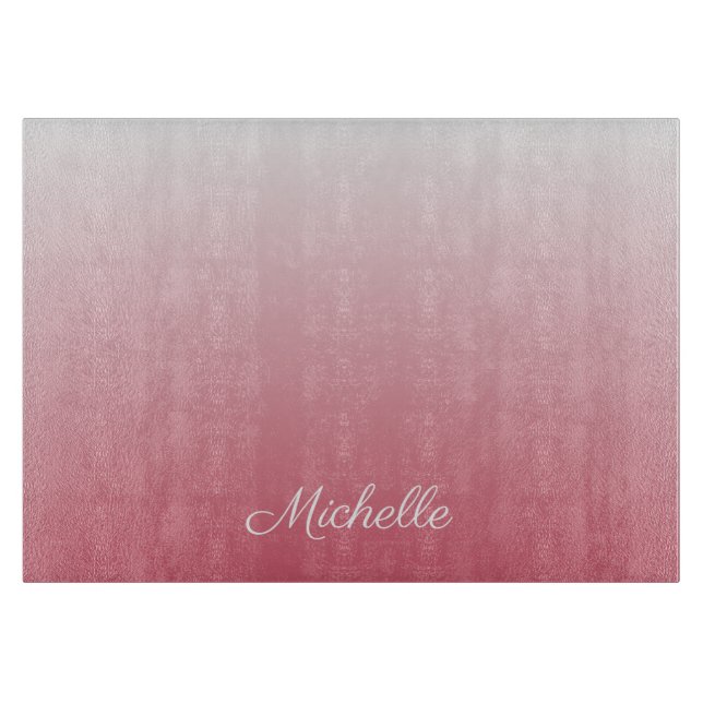 Personalisierter Gradientenrosa Schneidebrett (Vorderseite)