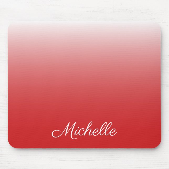 Personalisierter Gradientenrot Mousepad (Vorne)
