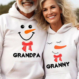 Personalisierter GRADNMA Schneemann passende Famil Hoodie