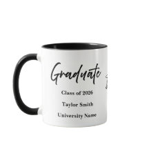 Personalisierter Graduiertenbecher – Eleganter Sch