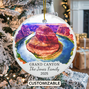 Personalisierter Grand Canyon, Arizona Geschenk Keramik Ornament