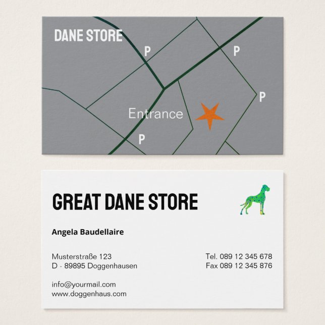 Personalisierter Great Dane-Shop  (Vorne & Hinten)