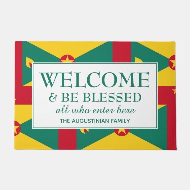 Personalisierter GRENADA-Empfang Fußmatte (Vorderseite)