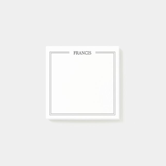 Personalisierter Grenzübergang mit Doppelbett - An Post-it Klebezettel (Vorderseite)