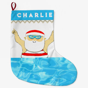 Personalisierter großer Weihnachtsstrumpf für Schw