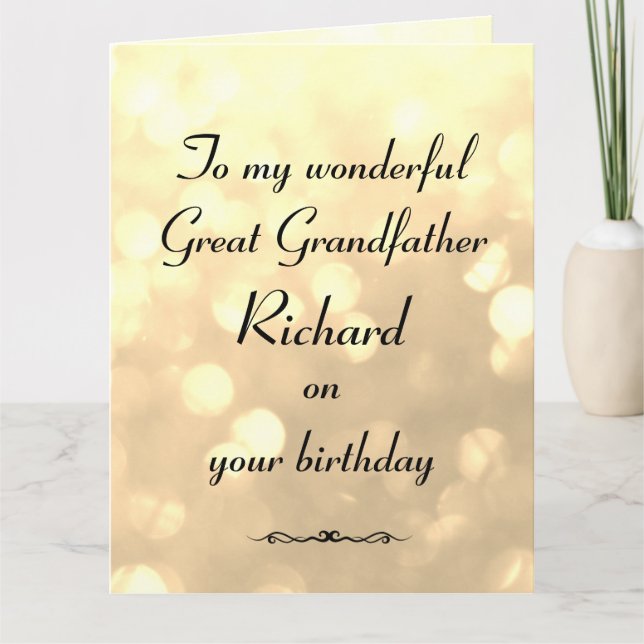 Personalisierter Großvater Geburtstag Karte (Vorderseite)
