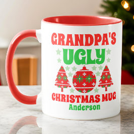 Personalisierter Großvaters hässlicher Weihnachtss Tasse