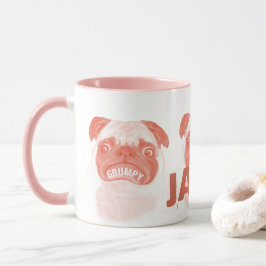 Personalisierter Grumpy-Mops Tasse