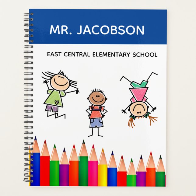 Personalisierter Grundschullehrer Planer (Vorderseite)