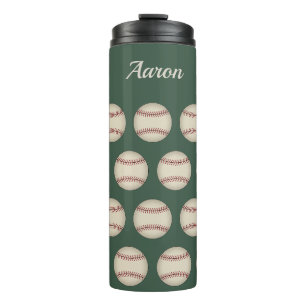 Personalisierter grüner Baseball-Thermal-Tumbler-G Thermosbecher