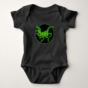 Personalisierter grüner Dinosaurier Baby Strampler