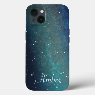 Personalisierter grüner Galaxien-Weltraum-Nebel-Na Case-Mate iPhone Hülle