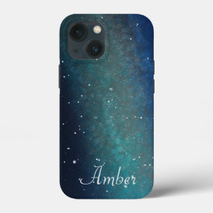 Personalisierter grüner Galaxien-Weltraum-Nebel-Na Case-Mate iPhone Hülle